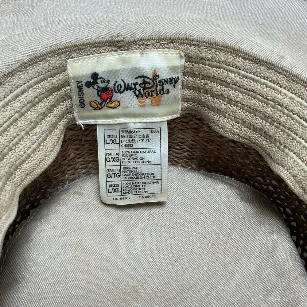 Disney Walt Disney World Adult Straw Sun / Shade Hat